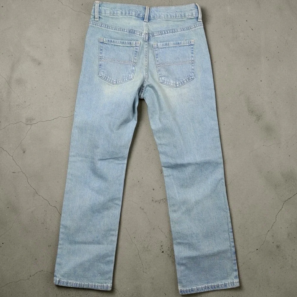 The Children's Place Boys 90s Loose Jeans Phoenix Wash Light Blue Size 8 NWT